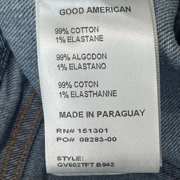 Good American Good vintage straight leg jeans style gv602tft  plus size 20 - Picture 6 of 8